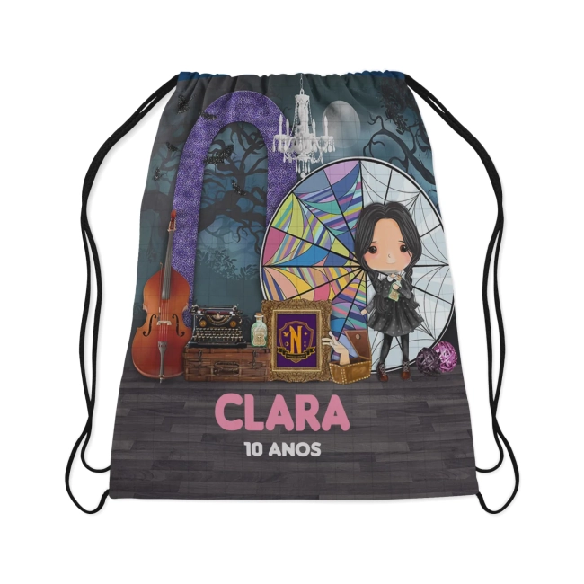 Mochilinha Personalizada da Wandinha