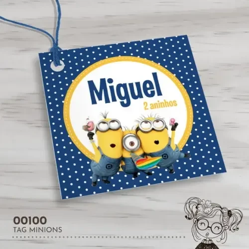 Tag Quadrada Minions - 00100