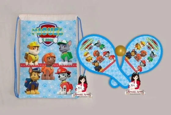 Mochila Ping Pong Tema Patrulha Canina
