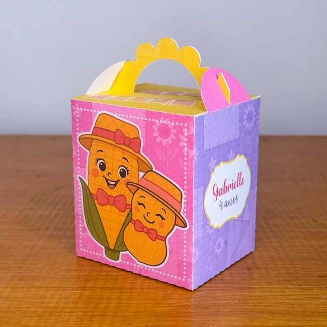 PEGUE E MONTE - Kit Festa FESTA JUNINA ROSA - Decoração de Festa | Lembrancinhas | Aniversário | Personalizados
