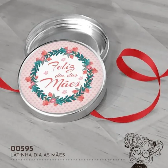 Latinha Adesivada Dia das Mães - 00595