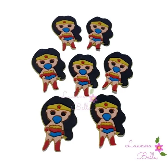 Aplique Mulher Maravilha emborrachado - pact c/7 unds