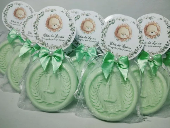 Lembrancinha Chá de Bebê: Sabonete Letra Inicial do Nome