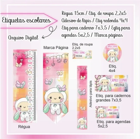 60 Etiquetas Escolares