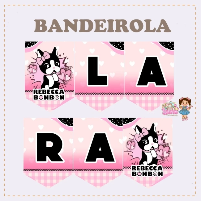 Kit Festa Só Um Bolinho REBECCA BONBON - Decoração de Festa