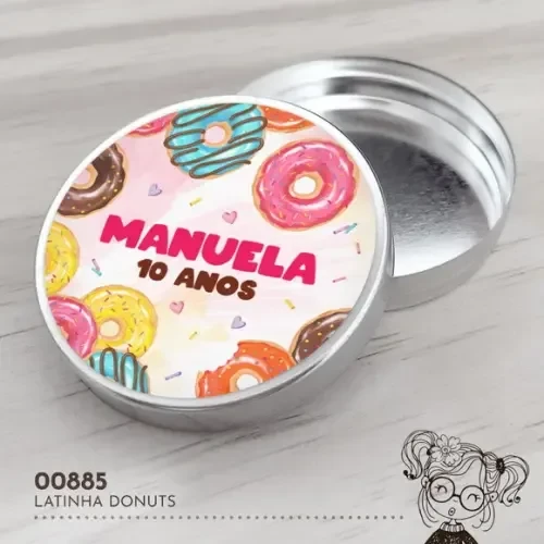 Latinha Adesivada Donuts - 00885