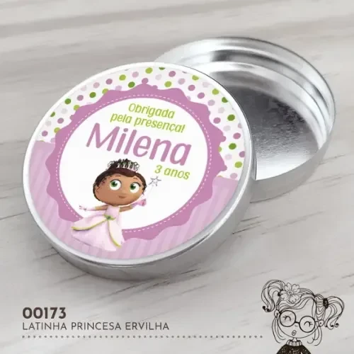 Latinha Adesivada Princesa Ervilha - 00173