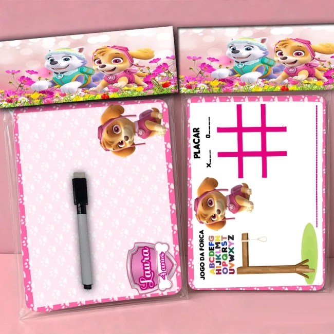 Lousa Magica Personalizada lembrancinhasSkye da Patrulha Canina