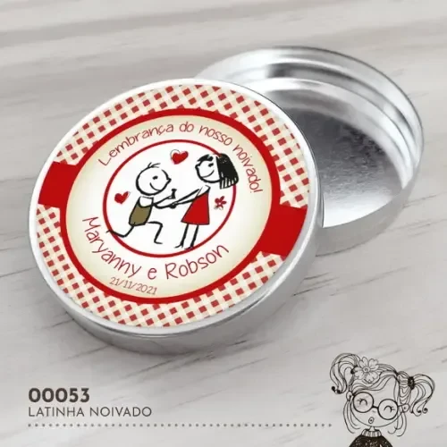 Latinha Adesivada Noivado - 00053