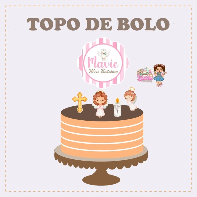 Kit Festa Só Um Bolinho BATIZADO MENINA - Decoração de Festa