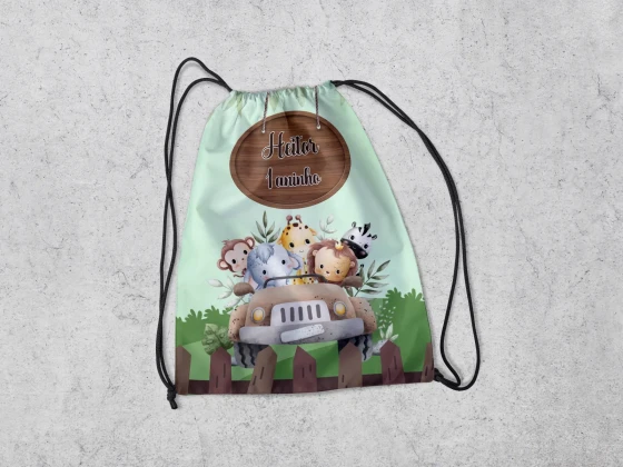 Mochilinha Personalizada para lembrancinhas Safari