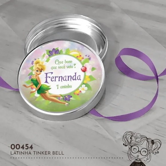 Latinha Adesivada Tinker Bell - 00454