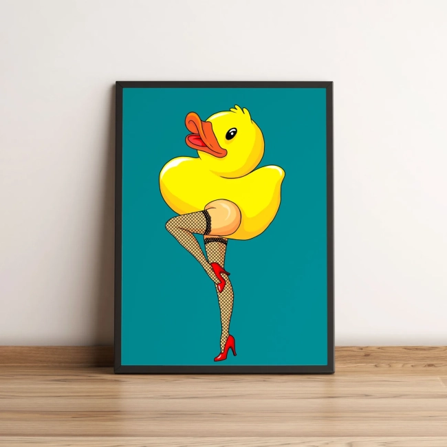 Quadro Patinho Com Pernas 71