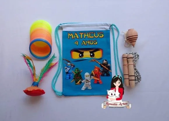 Ninjago - Mochila Boa Infância Tema Ninjago Azul