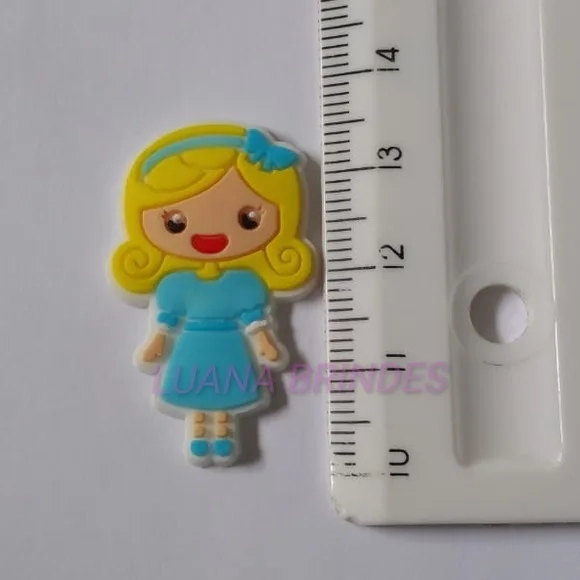 Aplique Emborrachado de Menininha - pct c/10 unidades