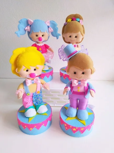 Combo Centro de Mesa Circo Baby Rosa 10peças