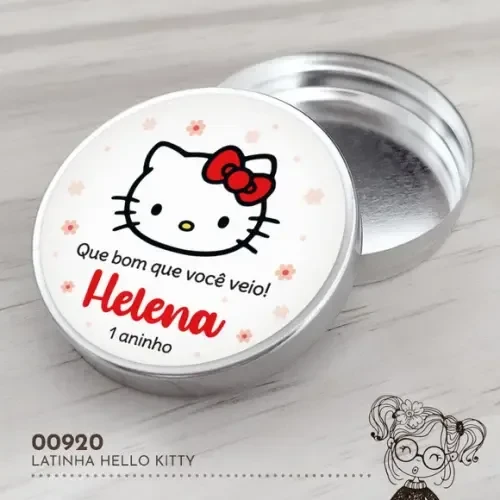 Latinha Adesivada Hello Kitty - 00920