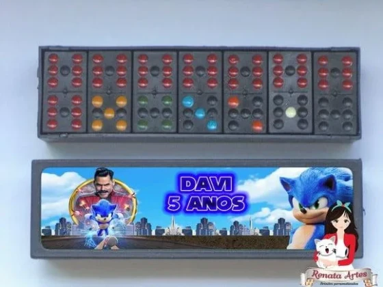 Dominó Personalizado Sonic Filme 2020