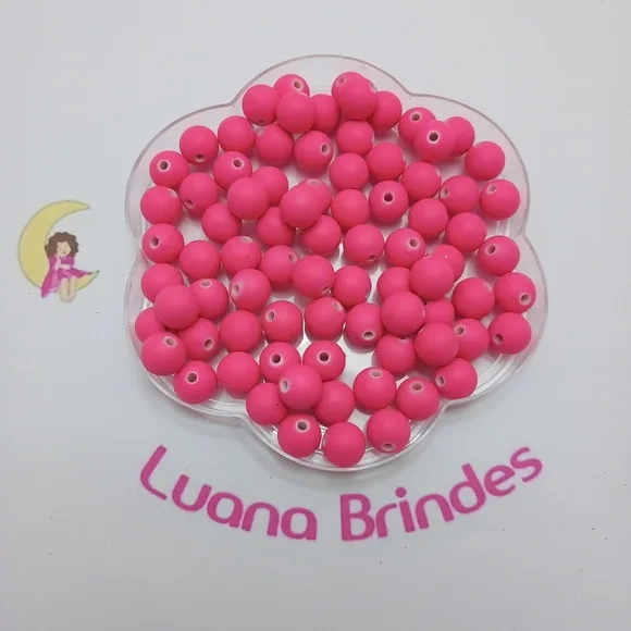 Bolinha Emborrachada Pink 10mm Pct 100 Unidades
