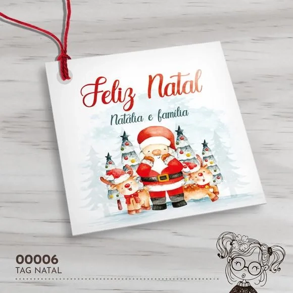 Tag Quadrada Natal - 00006