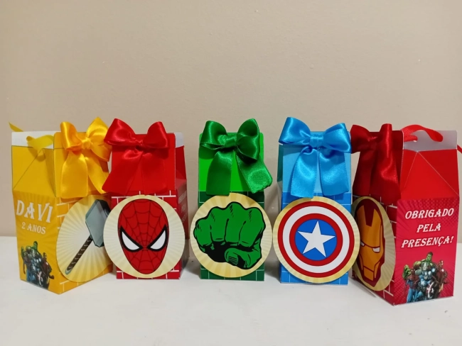 Caixinha Milk Vingadores para Lembrancinha