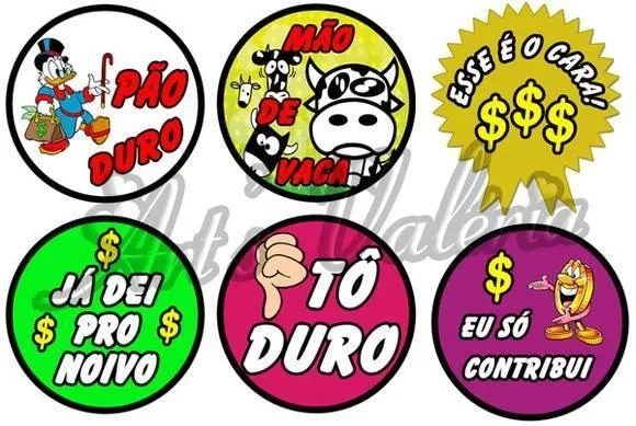 Adesivo Divertido p/ Casamento - Preço Unitário