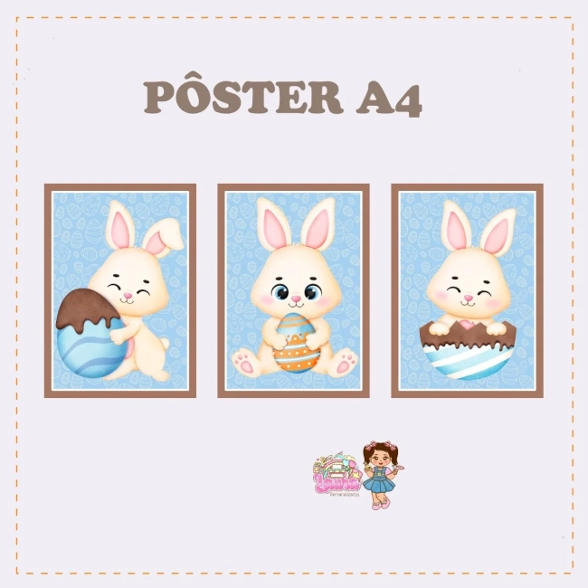 Kit Festa Só Um Bolinho PÁSCOA - Decoração de Festa