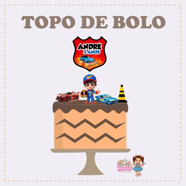 Kit Festa Só Um Bolinho HOTWEELS - Decoração de Festa