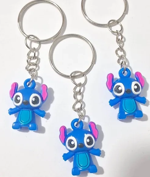 Chaveiro Stitch 2,5cm Emborrachado Pacote com 5 Unidades