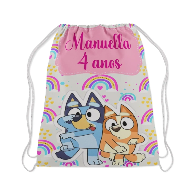 Mochilinha Persdonalizada do Bluey e Bingo