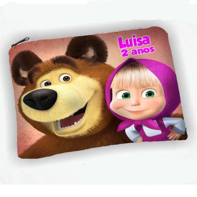 Necessaire Personalizada lembrancinhas Marsha e o Urso
