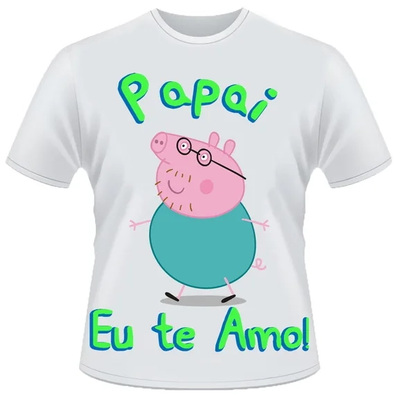 Camiseta Papai Pig Eu Te Amo
